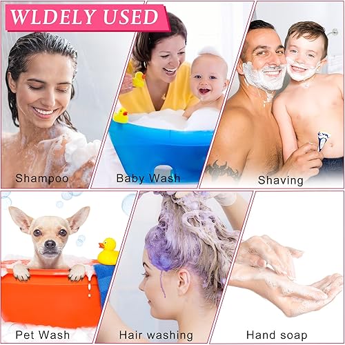 Miniatura 6 de 70 dispensadores de jabón de espuma de plástico de 2 onzas, botellas de champú recargables para pestañas con bomba, dispensador de botellas de