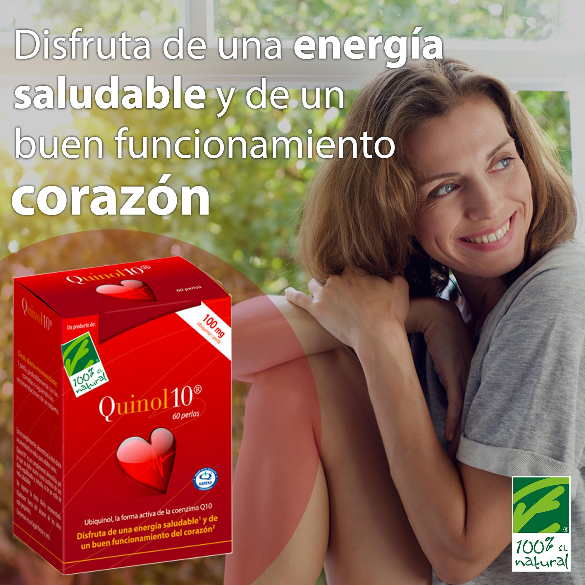 Coenzima Q10 - Ubiquinol Kaneka - 90 perlas de 100 mg - Contribuye al Funcionamiento Normal del Corazón - Vitaminas B1, C y Zinc - Ayuda a Disminuir el Cansancio - Alta Biodisponibilidad - 100%Natural