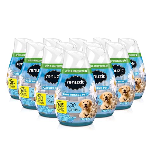 Renuzit Gel Air Freshener, Pure Breeze, 3 Pack, 4 Count, 12 Total Air Fresheners
