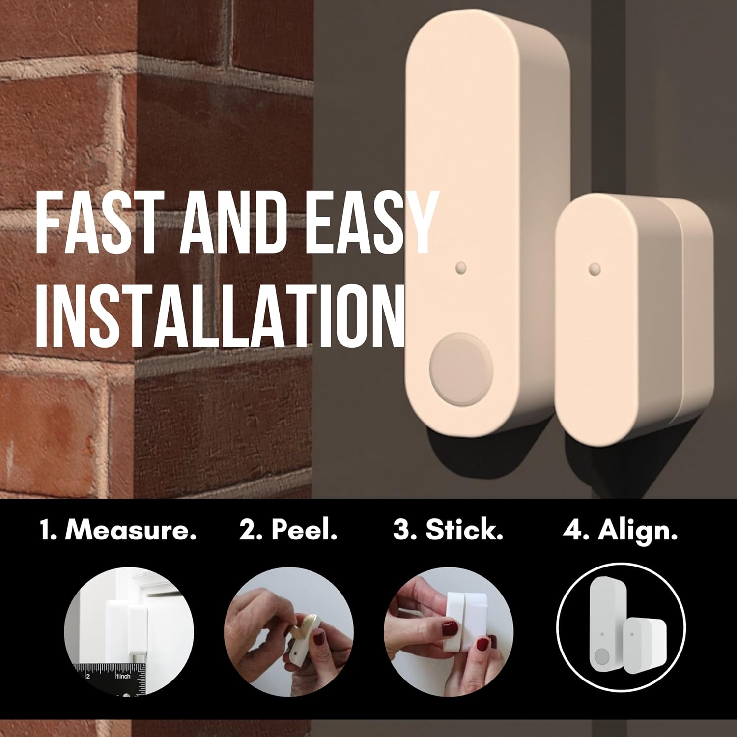Magnet Riser Compatible with ADT | Contact Spacers with 3M Adhesive | DIY Wireless Home Security Accessories - Device/Magnet Not Included (1/2 inch)