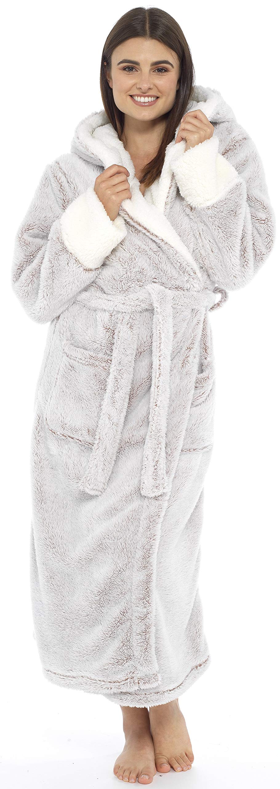 KATE MORGAN Ladies Dressing Gown Fluffy 