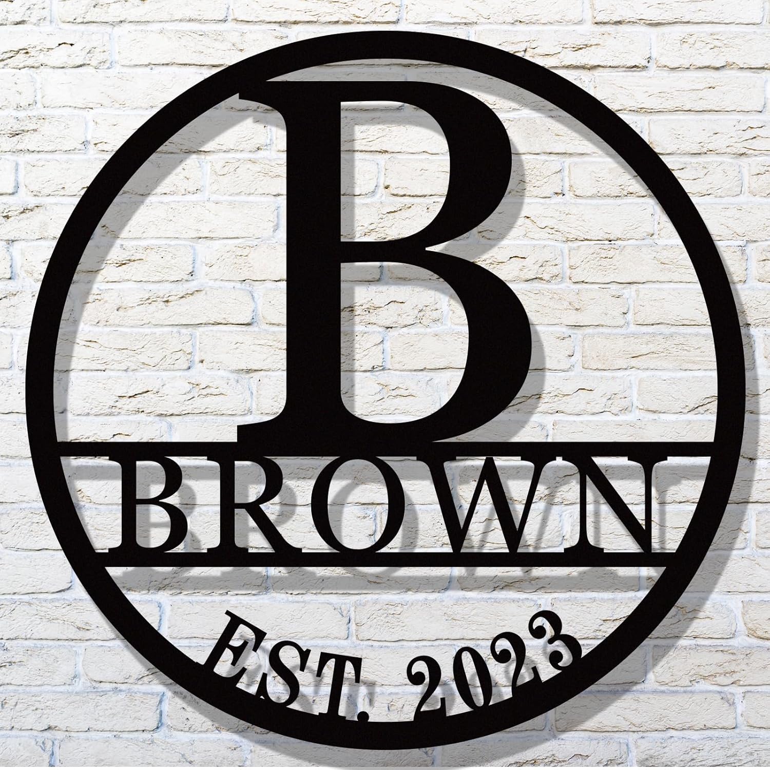Personalized Fleur De Lis Metal Ring Sign Last Name Sign Monogram Wall Decor Personalized Signs for Home Custom Name Sign Metal Monogram Name Sign Family Established Signs Monogram Sign