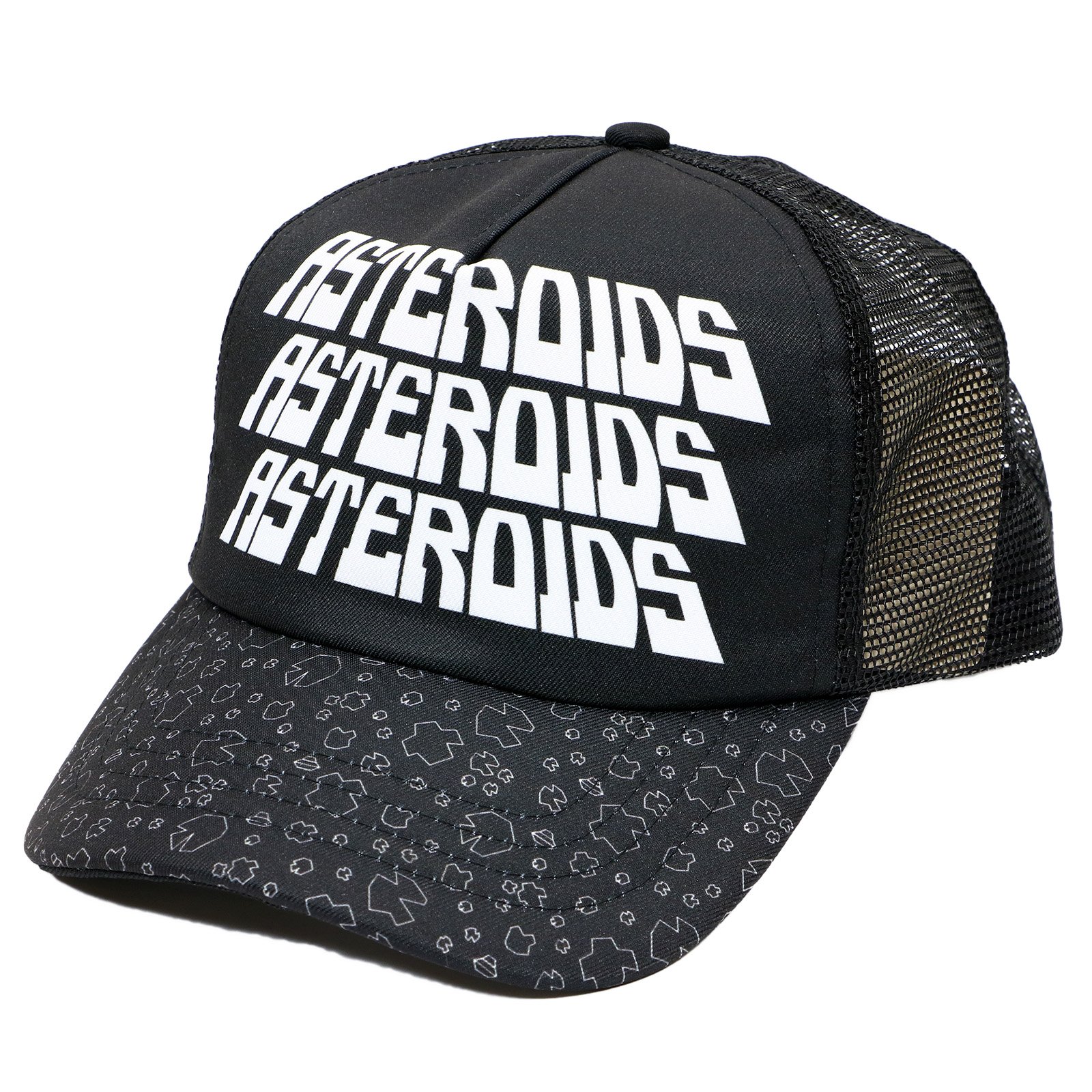 Popculth3 Sportgear Atari Asteroids Trucker Hat Black Adjustable