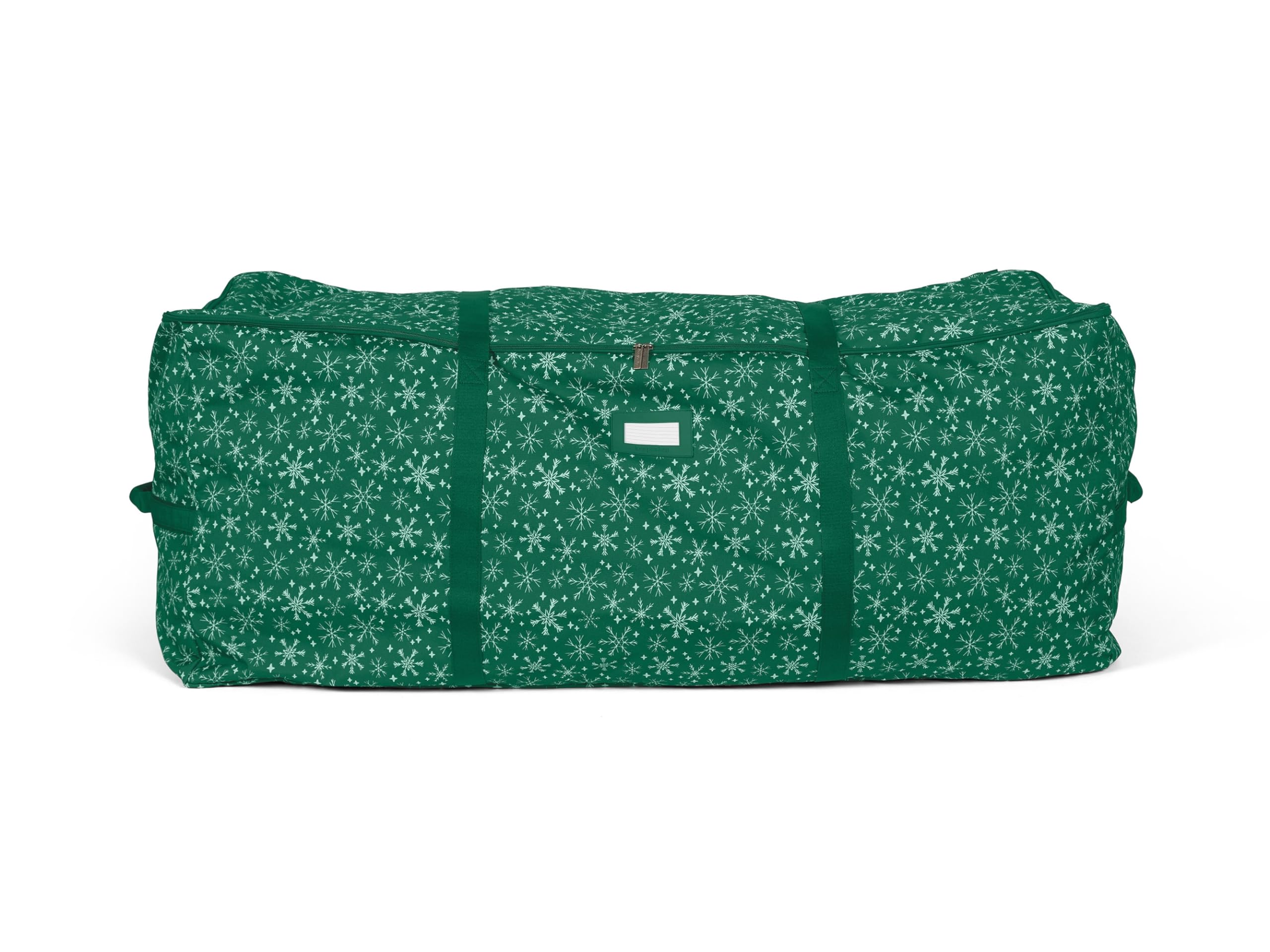 Covermates Keepsakes Christmas Tree Cinch Bag - Superior Protection, Cinch Straps, Fits Up to 9 to 11-Foot Tree - Holiday Storage, Green Snowflake