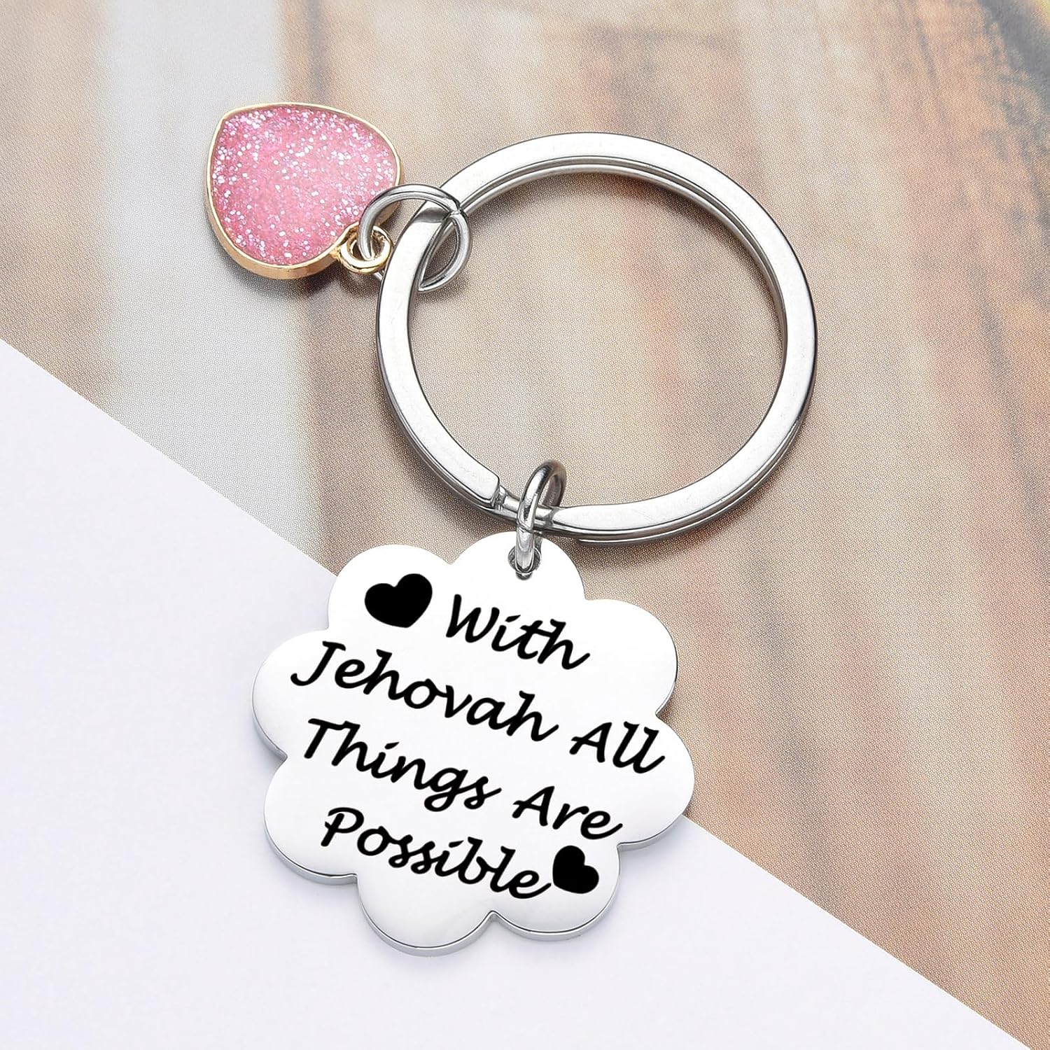 JW Keychain JW Pioneer Keychain Jehovah Witness Gifts Jehovah Jewelry Religious Gifts For Women image 5