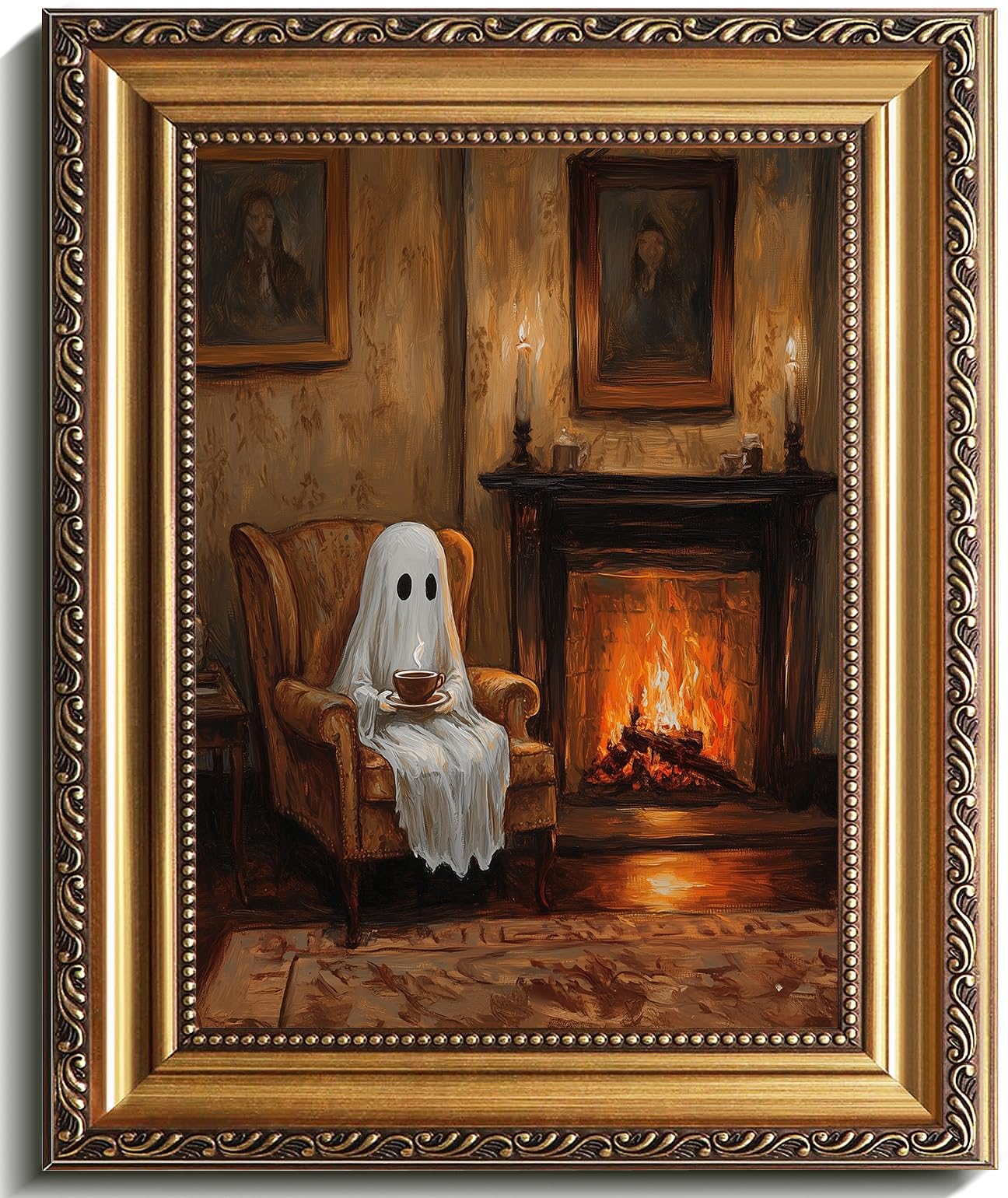 額装品/Ghost of/メリケ・エストナ/アート/ポスター/インテリア Amazon.com: uniro Vintage Gold Framed Wall Art, Vintage Cute
