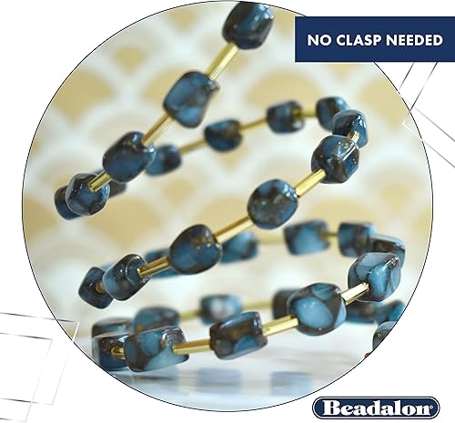 Miniatura 7 de Beadalon - Alambre de memoria de acero al carbono, redondo, grande, color dorado, 0.5 onzas, aprox. 30 bobinas