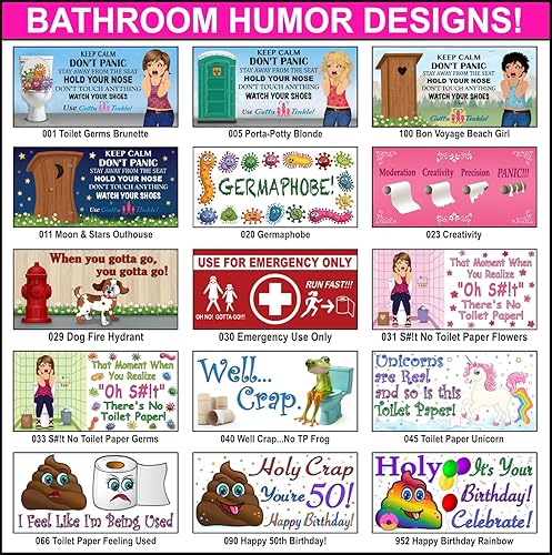 Miniatura 3 de Papel higiénico temático para llevar, baño, Porta Potty & Outhouse Humor (paquete de 3) (012 Keep Calm Mountain Outhouse)