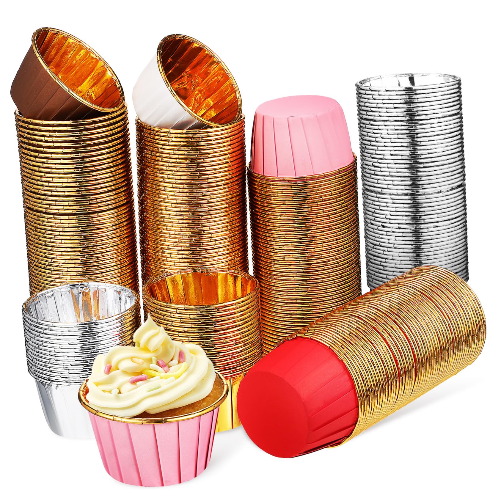 TOPBATHY Papier Cupcake Liners 300 Pezzi in Carta Composita