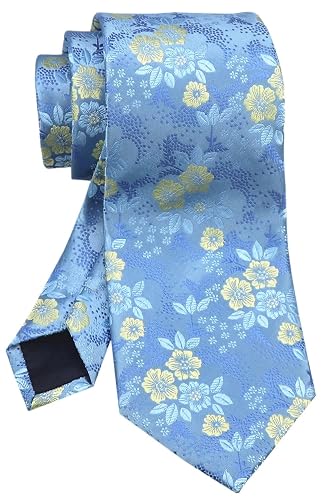 Vizakiss Floral Ties for Men Cravat Jacquard Luxury Wedding Neckties