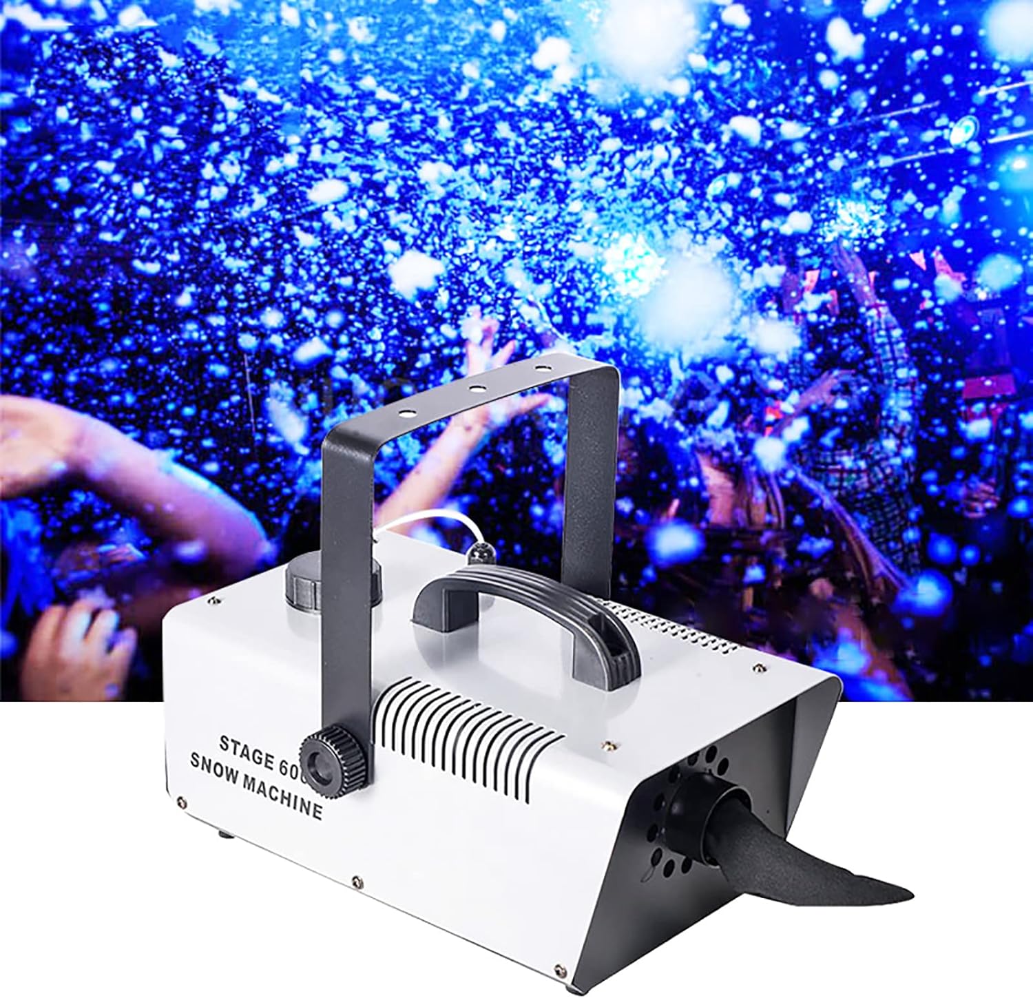 600W Snow Machine, Wired Remote Snow Maker Snowflake Maker for DJ
