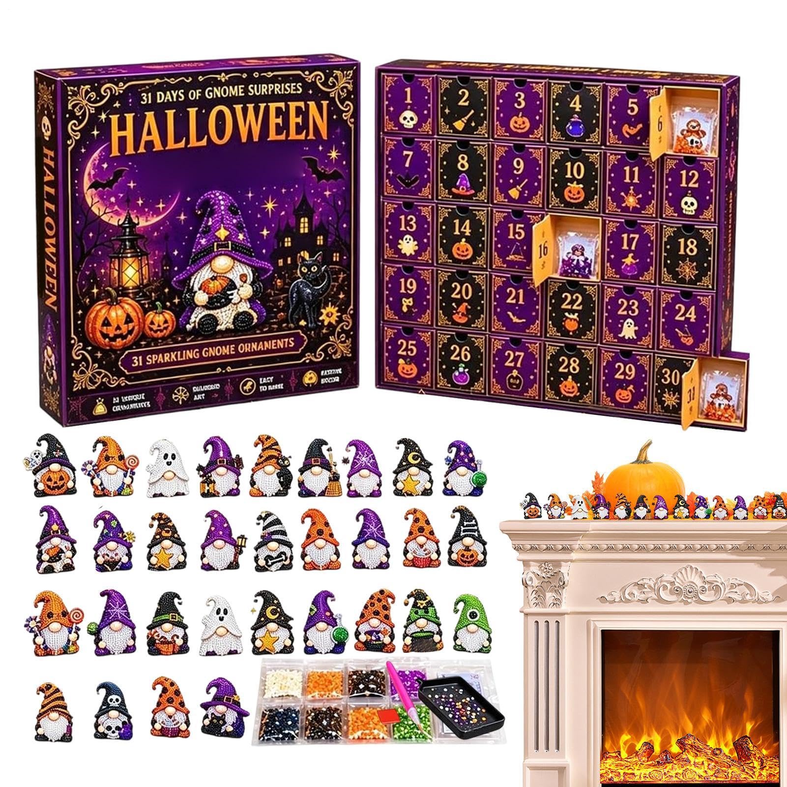 Artystyczny kalendarz adwentowy Halloween zestaw DIY mozaika