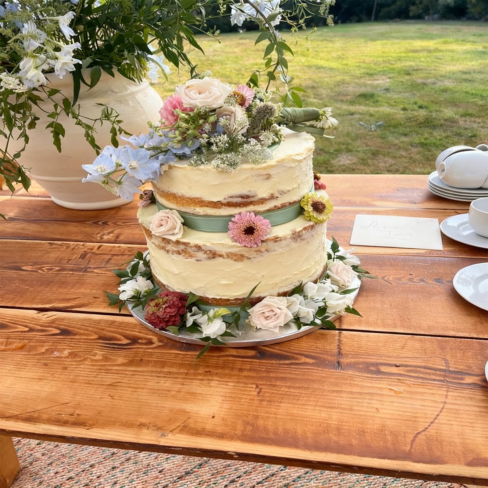 MUKSEUT Lot de 10 plateaux à gâteau ronds de 30,5 cm d'épaisseur, 13 mm d'épaisseur, planches à gâteau professionnelles pour anniversaire, mariage
