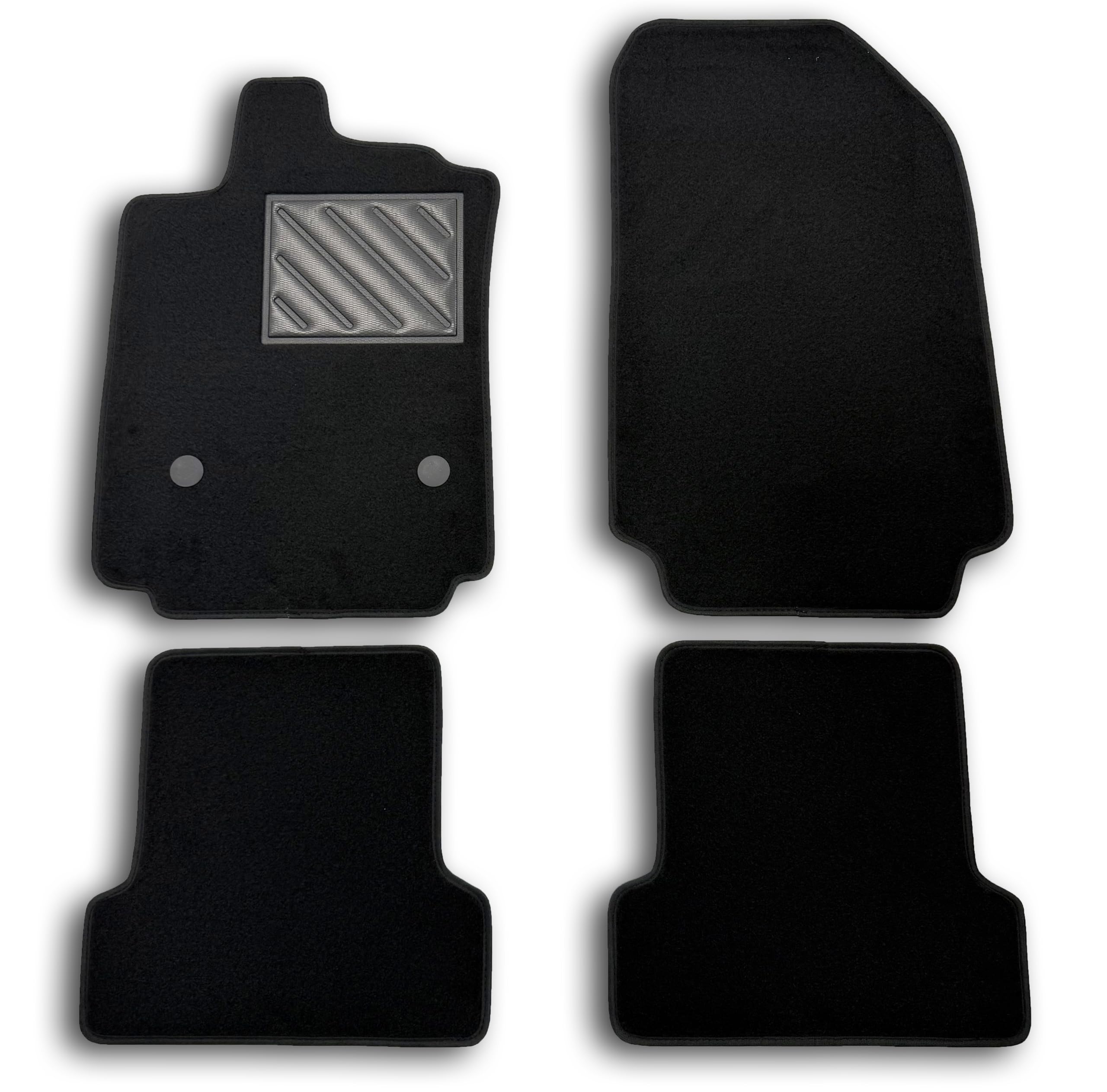 RENAULT CAPTUR I 2013-2019 Tailored Car Mats Reinforced Rubber Heel Pad & Fastener Buttons