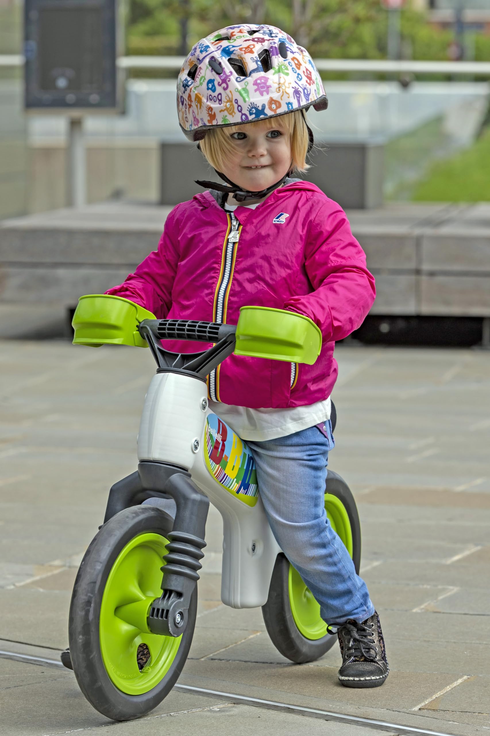 b bellelli B-Bip - Bicicletta senza Pedali - per Bambini da 2 a 5 Anni, Peso Massimo 33 kg - Utilizzo all'Interno e all'Esterno - Bianco e Rosso