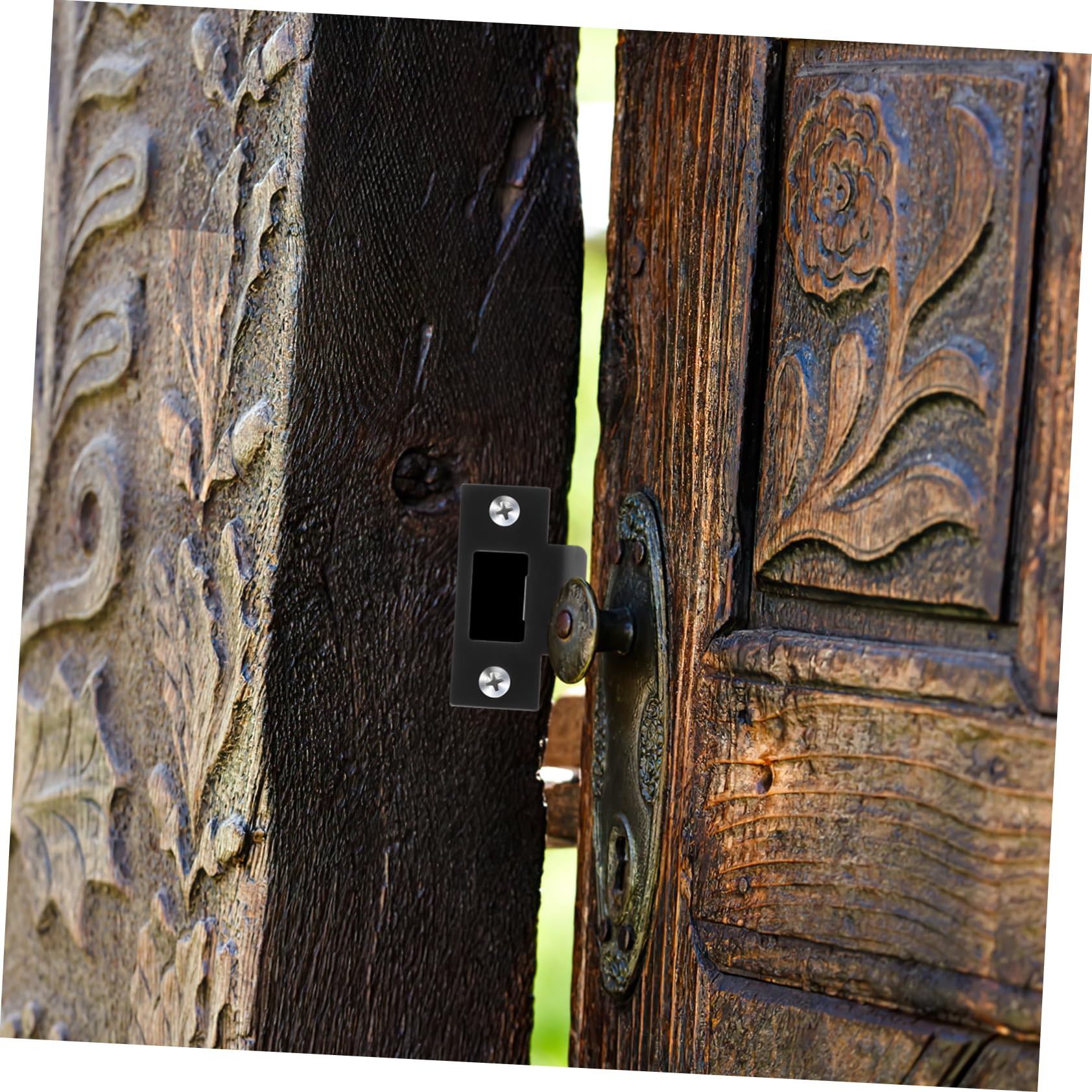 Uonlytech 5 Ensembles Bloc Came Plaque De Coup De Pied De Porte Grève De Porte Serrures À Larder Matériel Verrou Kit D'installation De Pêne Dormant Gâche De Pêne Dormant 4 Pièces * 5