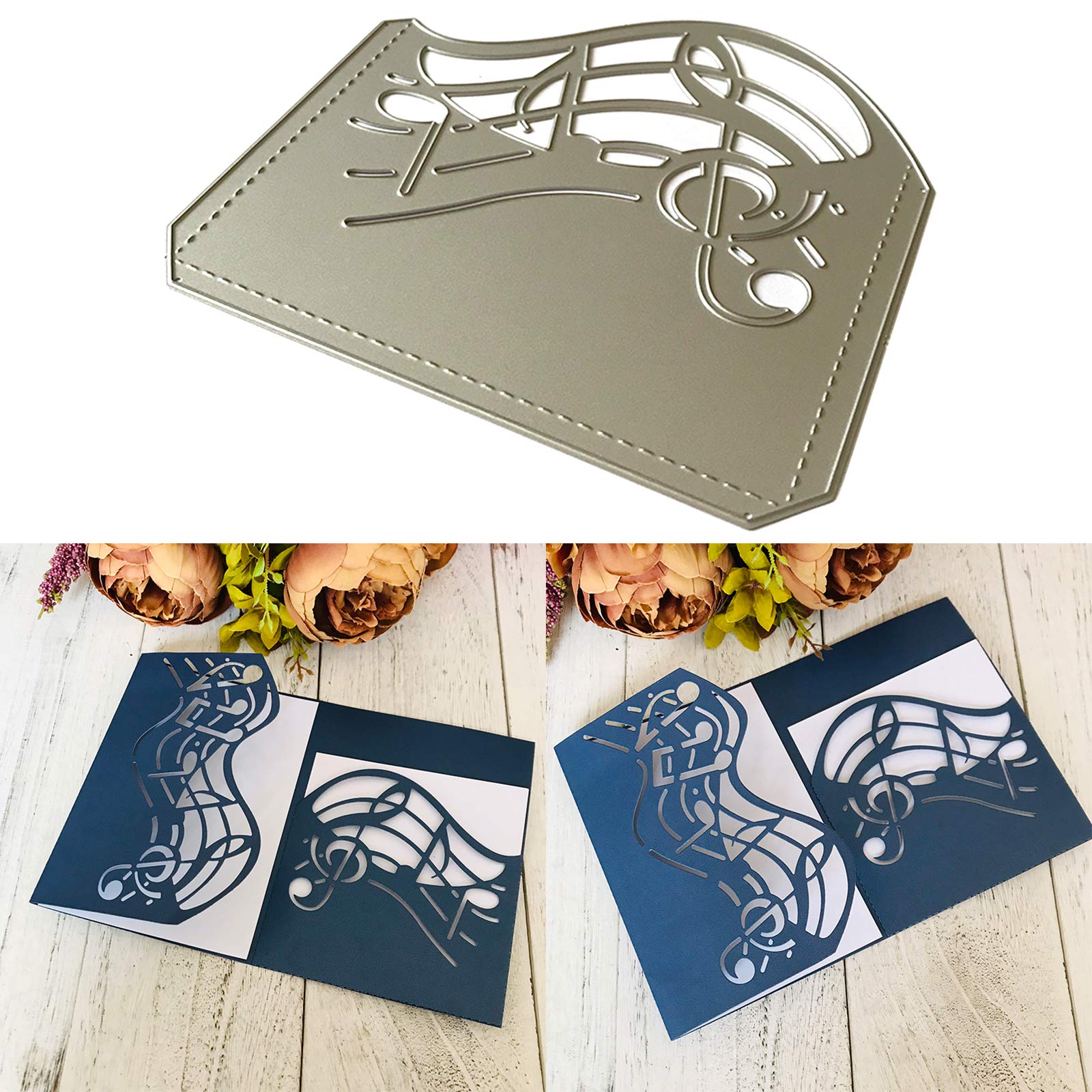 Fustella In Metallo Per Scrapbooking – Albero Di Natale E Casa – Argento – 10,3x10,9 Cm