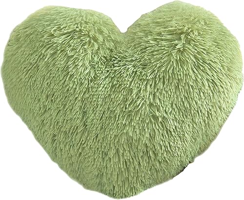 MorroMorn Almohadas esponjosas de corazón, almohada decorativa peluda para sofá cama, bonitos regalos de decoración de habitación para mujeres y
