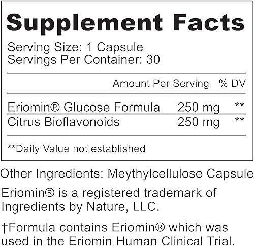 Miniatura 5 de Preverio - Suplemento de apoyo para el azúcar en la sangre  Suplemento de apoyo a la glucosa con flavonoides premium de limón Eriomin y