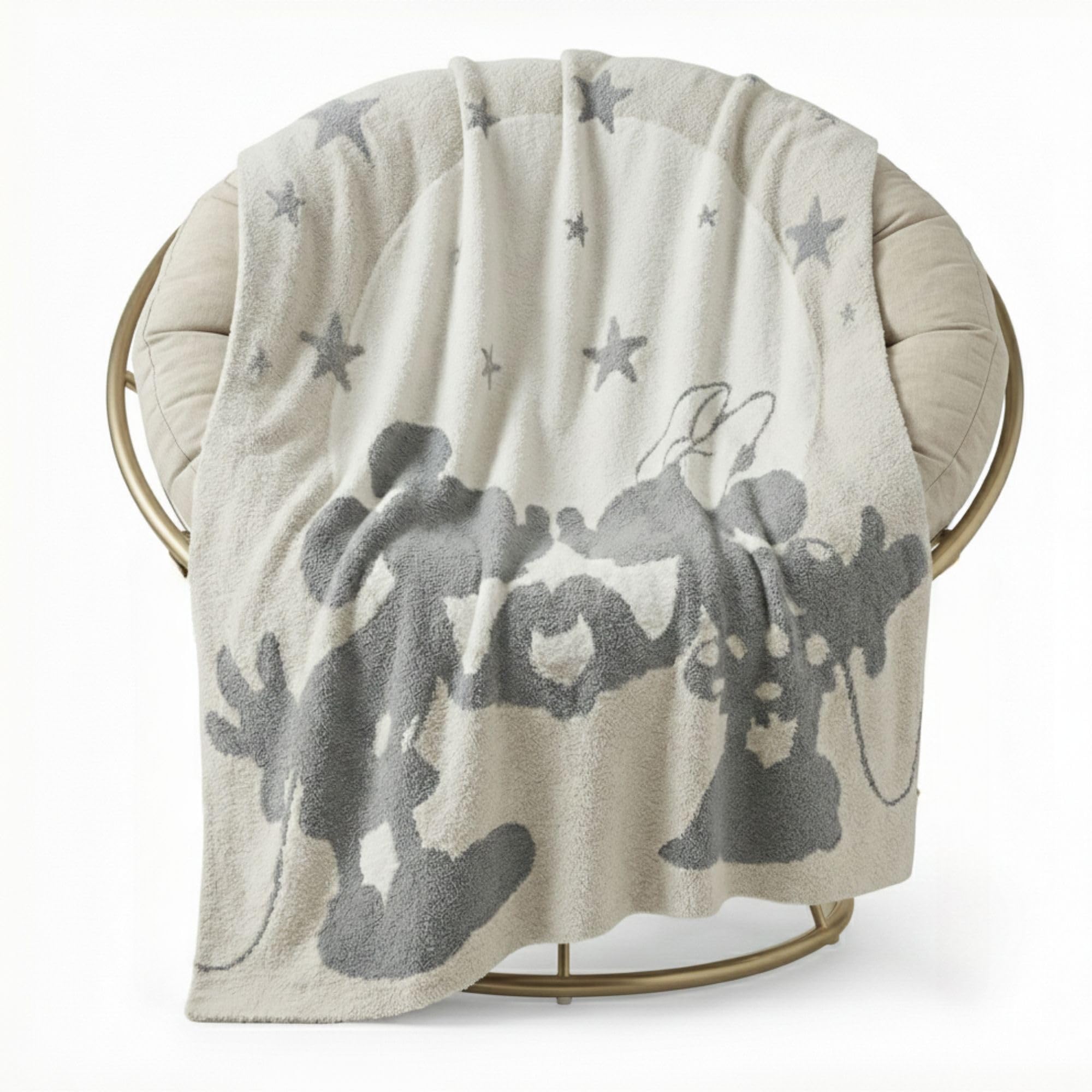 Jay Franco Disney Mickey and Minnie Mouse Fluffy Throw Blanket - 127 x 152 cm Fuzzy Knit, Cosy Bedding