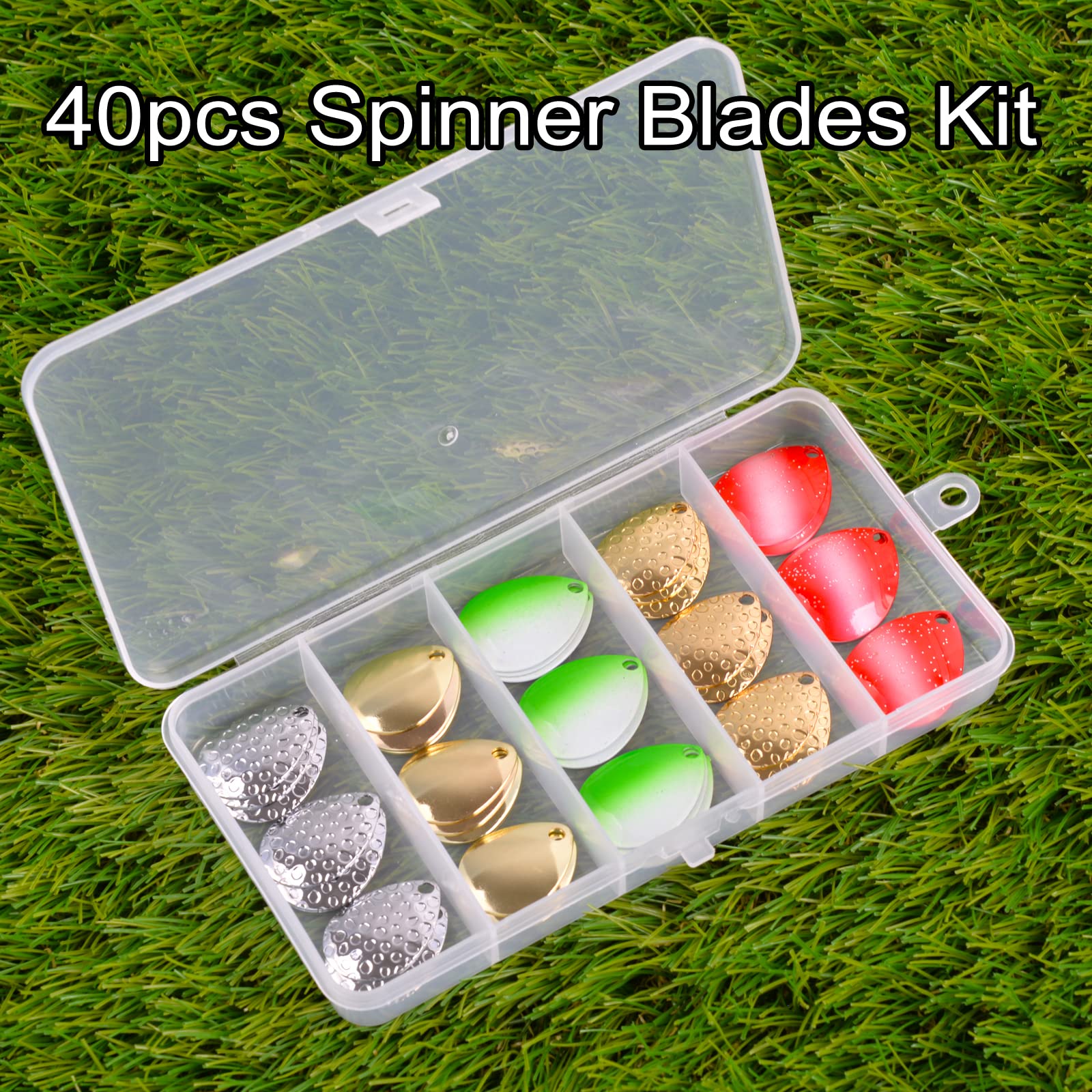 Colorado Spinner Blades Fishing Lures Kit 40pcs DIY Lure Making Set