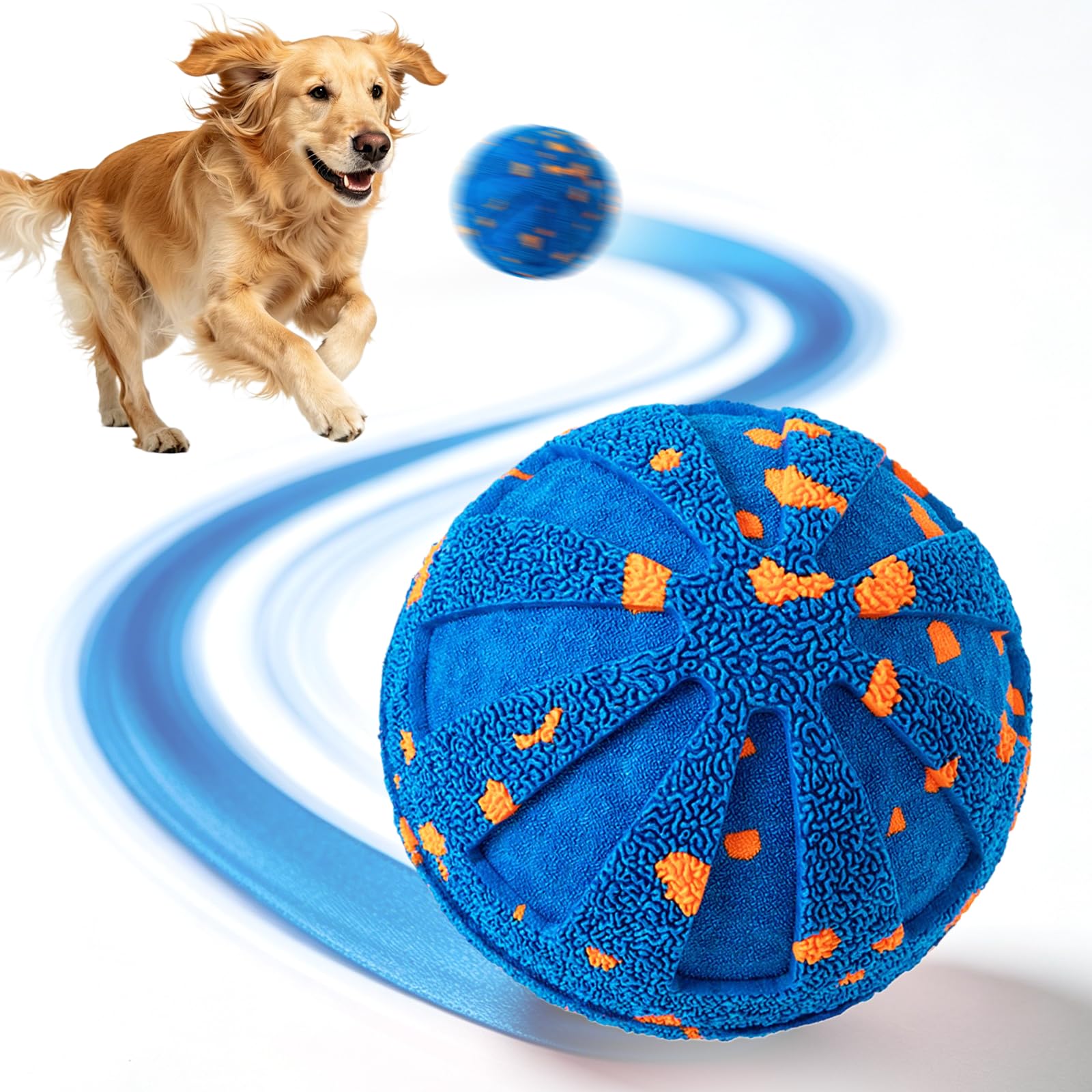 Interactive Dog Toys for Medium to Large Dogs,Featuring Three Fun Interactive Modes: Moving, Bouncing and Vibrating，Made from Durable,Bite-Resistant E-TPU Material,Entertaining Smart Dog Balls (Blue)