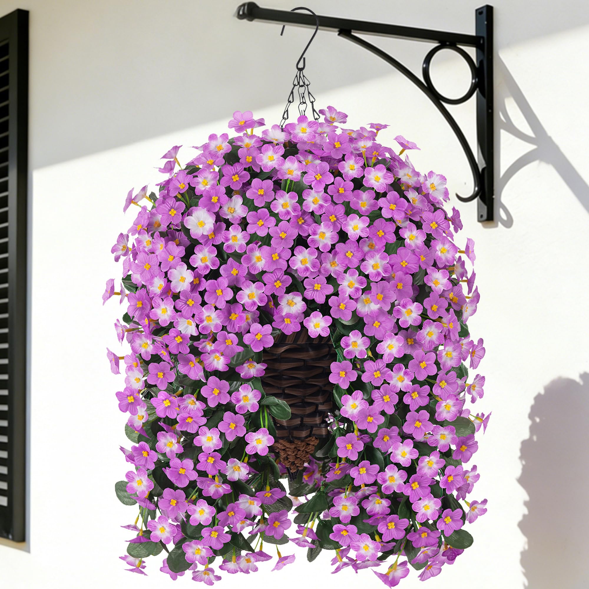 MJFloria Artificial Hanging Daisy Basket