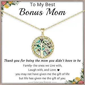 Christmas Gifts for Women Tree of Life Necklace for Women Birthday Gifts for Her Stocking Stuffers Pendant Necklace with Shell Tree Mothers Day Gift for Mom Grandma Wife Daughter Anniversary Christmas Jewelry