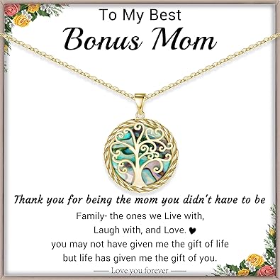 Christmas Gifts for Women Tree of Life Necklace for Women Birthday Gifts for Her Stocking Stuffers Pendant Necklace with Shell Tree Mothers Day Gift for Mom Grandma Wife Daughter Anniversary Christmas Jewelry