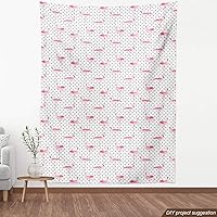 Vista 222 de Ambesonne Tela de Fiesta Popstar por Yarda, Estilo de Dibujos Animados Garabatos Dibujados a Mano Tema Musical Impresión de Arte Lineal, Tela