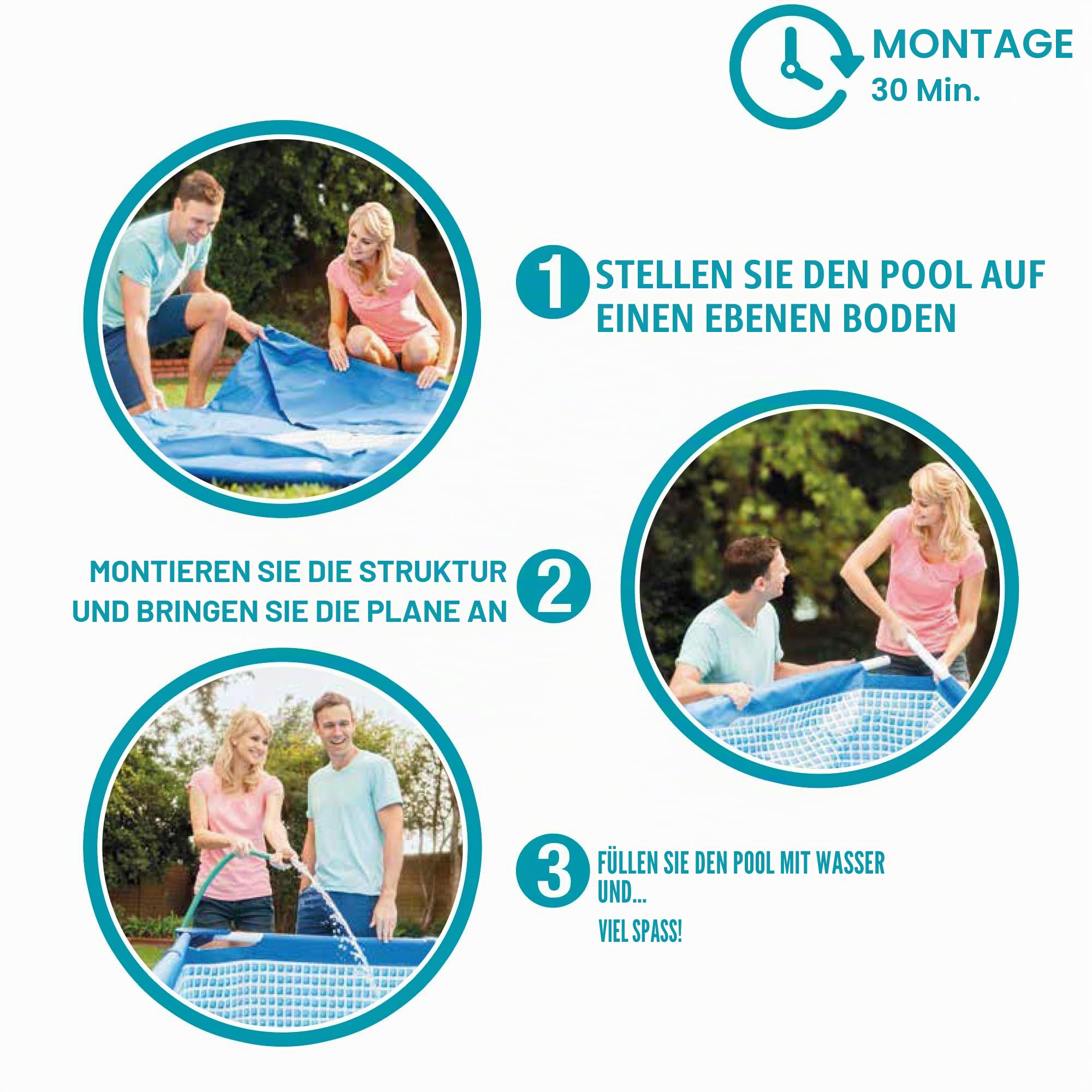 Intex 10FT X 30IN Beachside Metal Frame Pool
