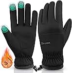ihuan Winter Waterproof Ski Gloves Men Women, Snow Warm Cycling Cold Weather, Driving Biking Running
