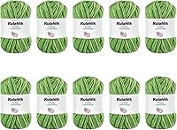 Vista 136 de 250g (5x50g) de hilo acrílico para crochet/tejido, hilo de gradiente de colores, 5 rollos de madejas, perfecto para cualquier proyecto de mini