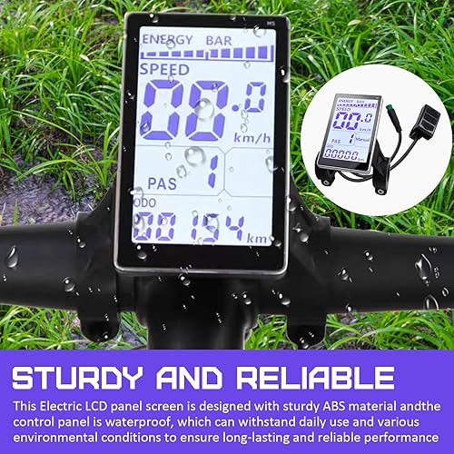 Miniatura 5 de Pantalla LCD eléctrica para bicicleta, panel de control de pantalla de Ebike, 5 pines 24 V 36 V 48 V 60 V Ciclismo Pantalla de computadora Piezas de