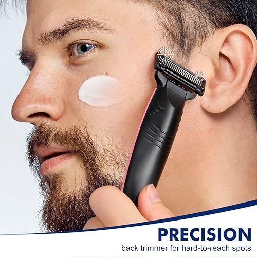 Miniatura 5 de Arisson Juego de maquinillas de afeitar para hombre, incluye 1 mango de afeitar de diseño ergonómico, 4 recambios de cuchilla, cubierta de hoja de