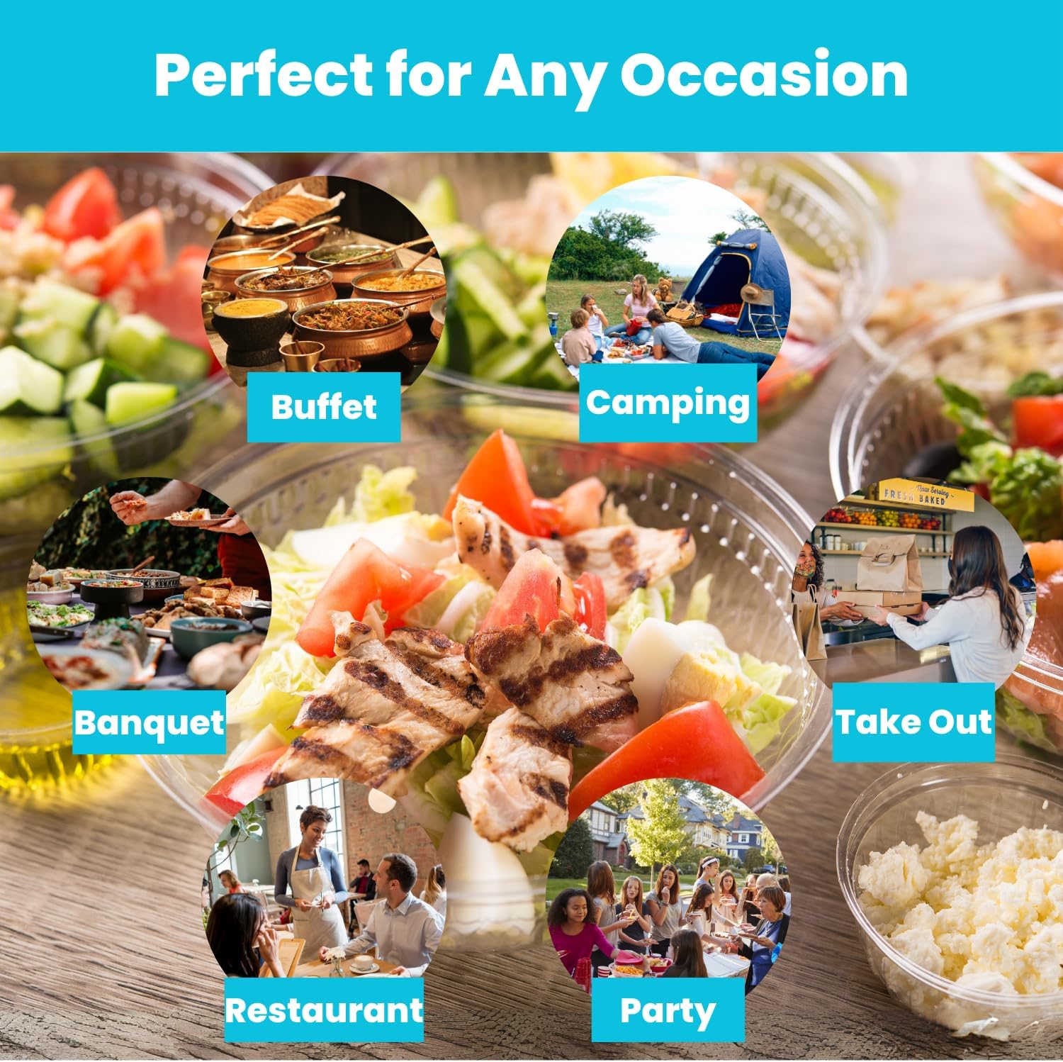 ASK WHOLESALE Food Storage Containers, 16 oz, Deli Containers With Lids: Leakproof, Microwave/Dishwasher/Freezer Safe, BPA-Free Plastic, Reusable, Ideal for Soups, Stews, Deli Foods, Pack of 240