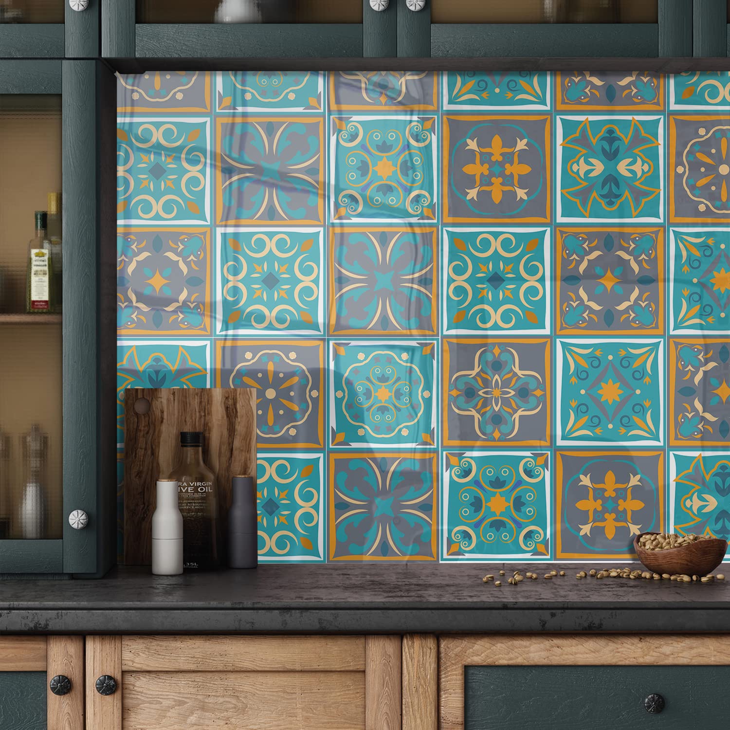 20Pcs Wall Tile Transfers Sticker for Home Decor Peel & Stick self-Adhesive splashback - Image 3
