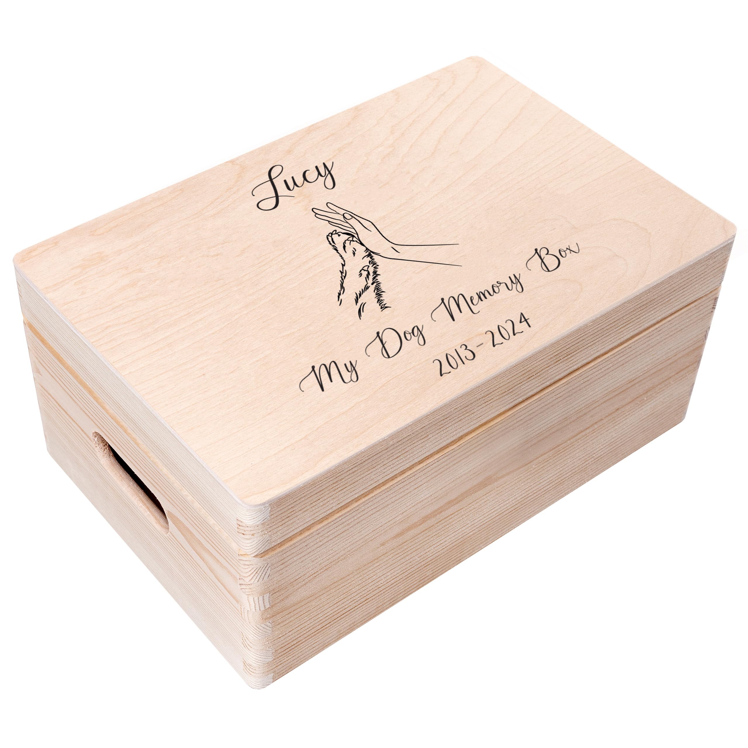 Creative Deco Personalised Pet Dog Cat Memorial Gift Box - Custom Keepsake Boxes | Rememberance/In Loving Memory/loss of Pets | Text (Verse) Box โ image 1