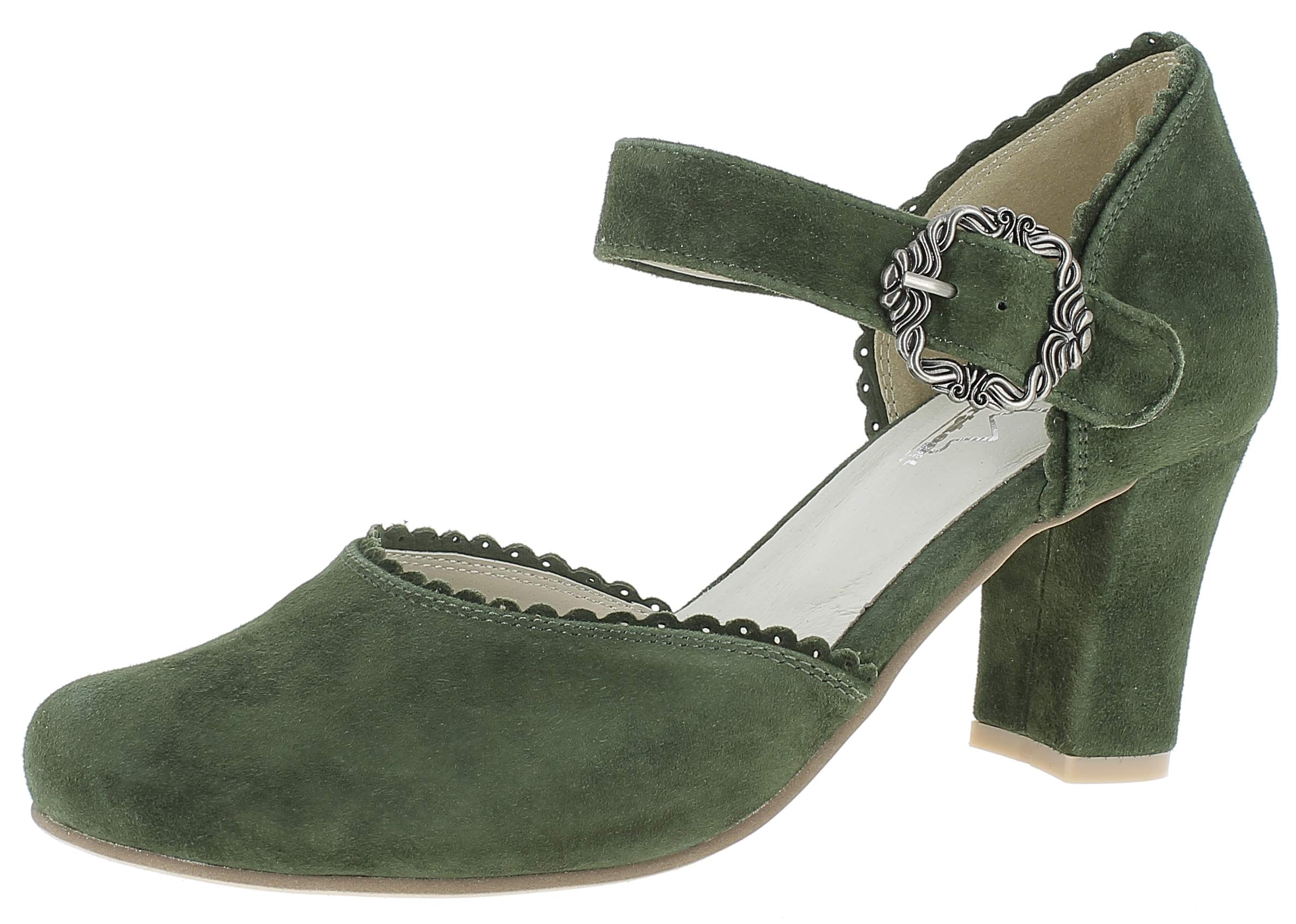 HIRSCHKOGEL Women's 3005715 Closed Toe Heels, Khaki, 4 UK