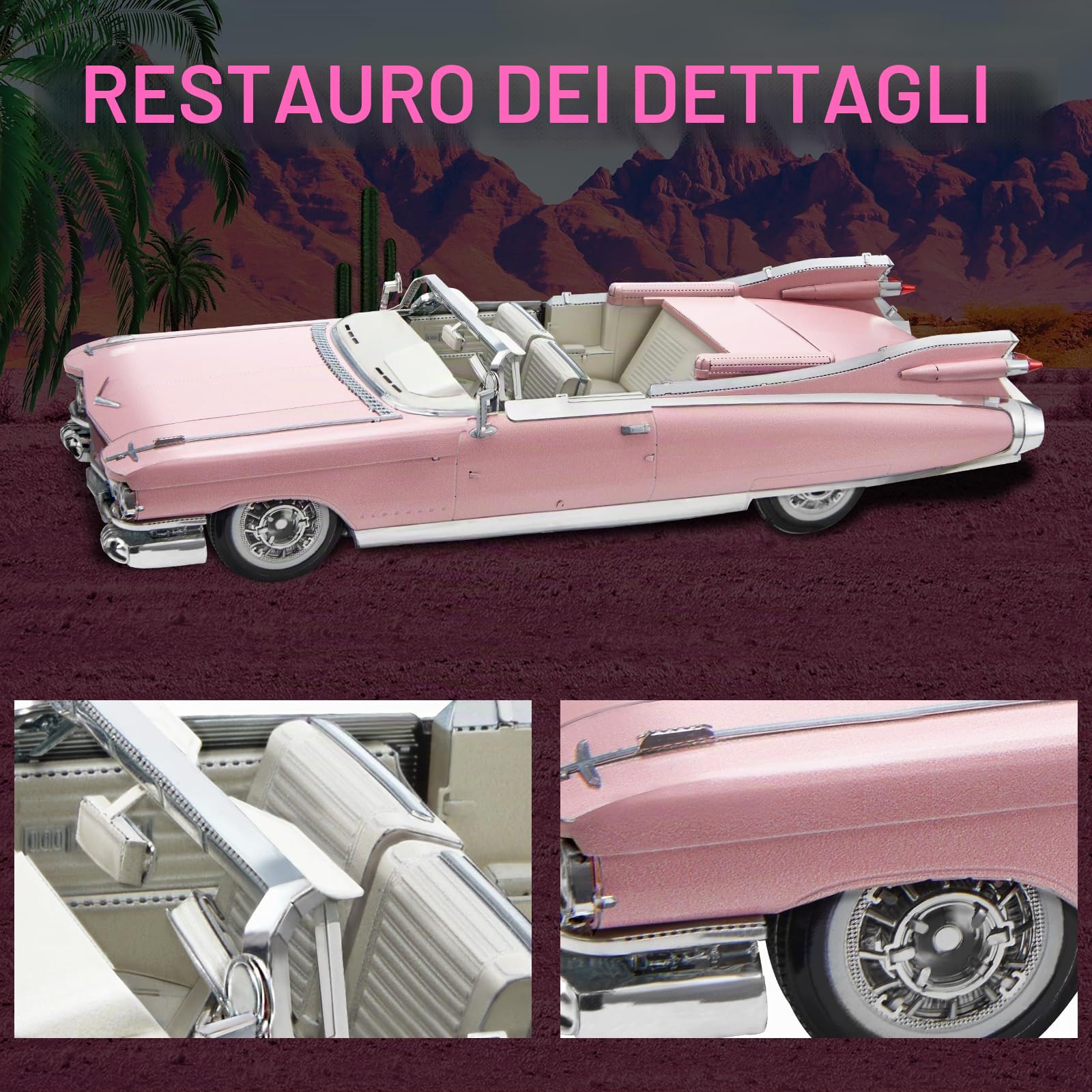 Piececool Metal Puzzle 3D Convertibile Serie 62, Auto di Lusso Puzzle 3D Metallo, Modellini per Acciaio Inossidabile, Regalo, Raccolta, Materiale Metallico, Modellismo da Costruire Adulti, 239 Pezzi