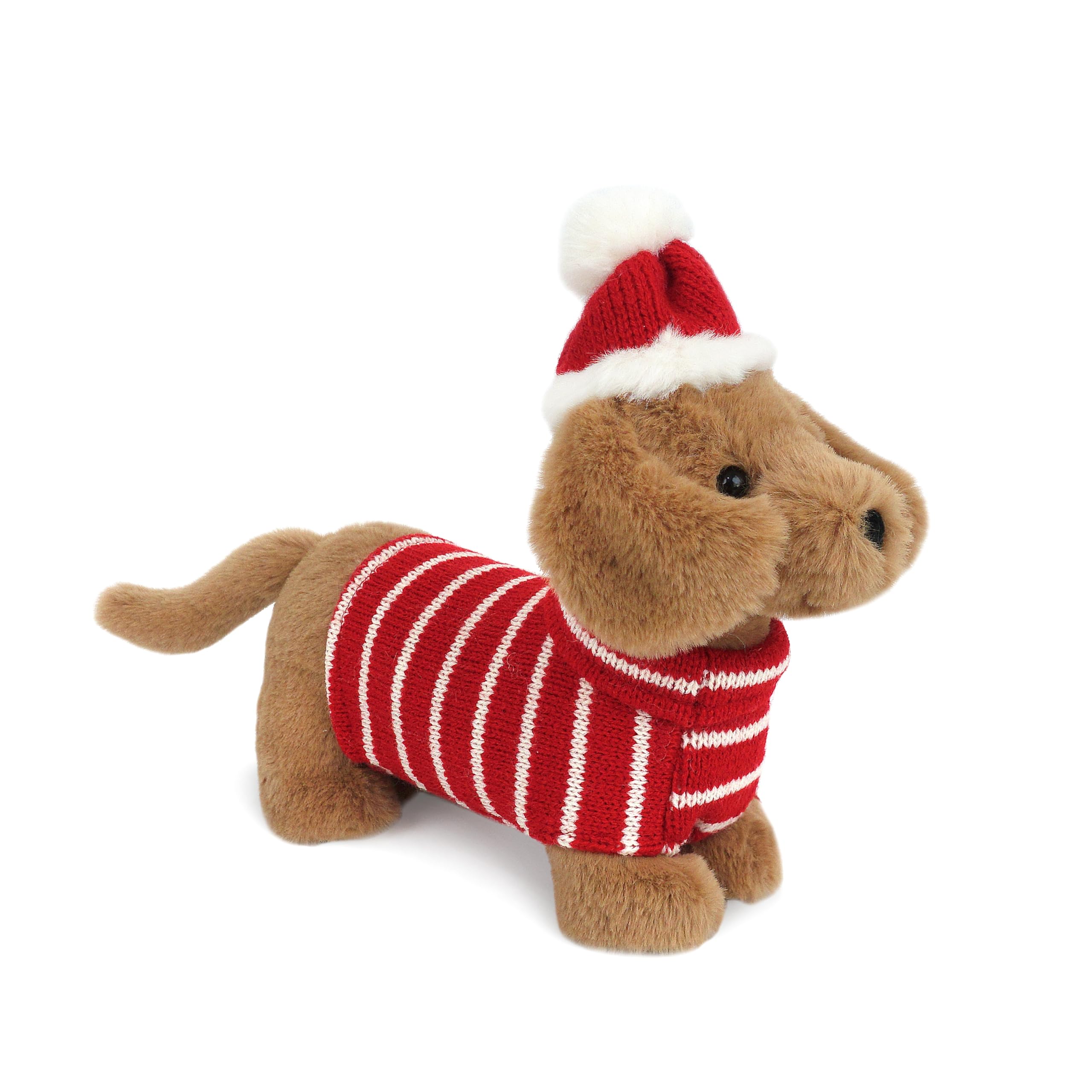 MON AMI Holiday Dachshund 9x7-Inch Stuffed Animal for Boys & Girls, Brown