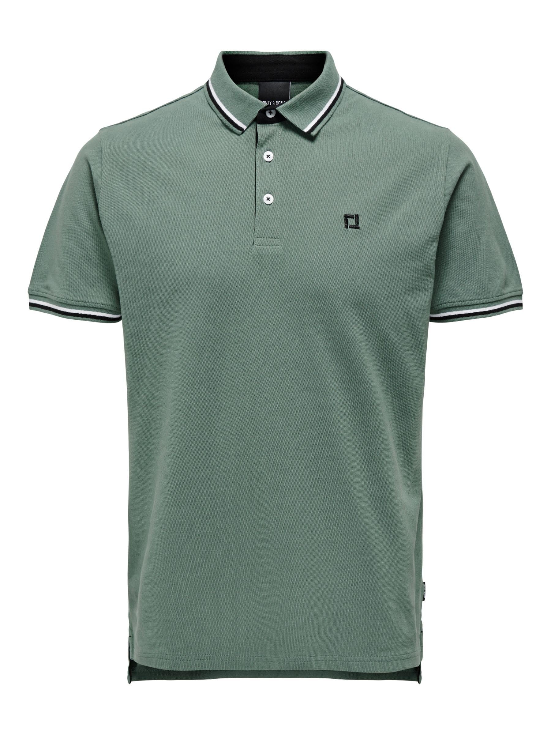ONLY & SONS Men's Onsfletcher Slim SS Polo Noos, Dark Forest, XXL
