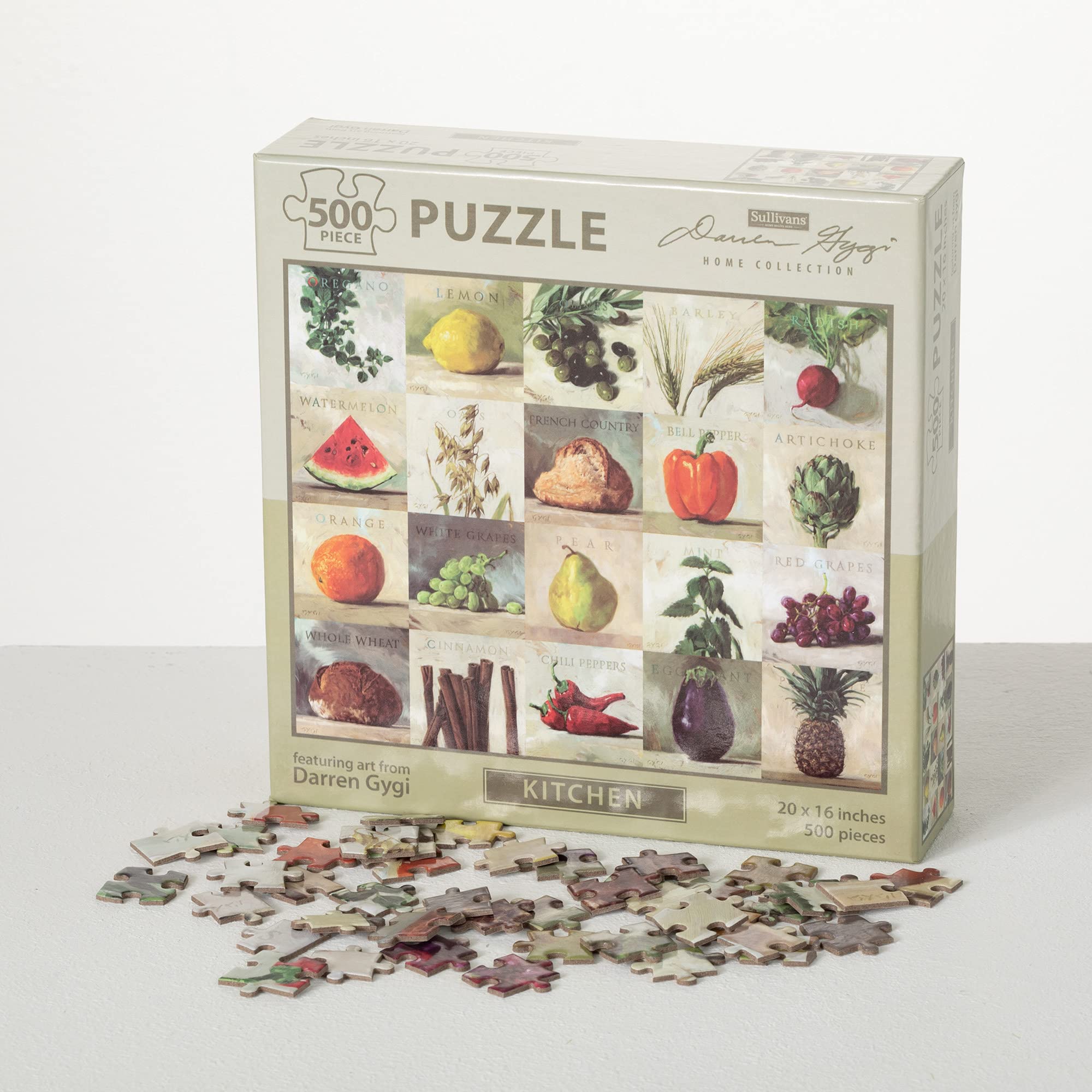 Sullivans Darren Gygi Kitchen Themed Jigsaw Puzzle 20" W x 16" H Multicolored