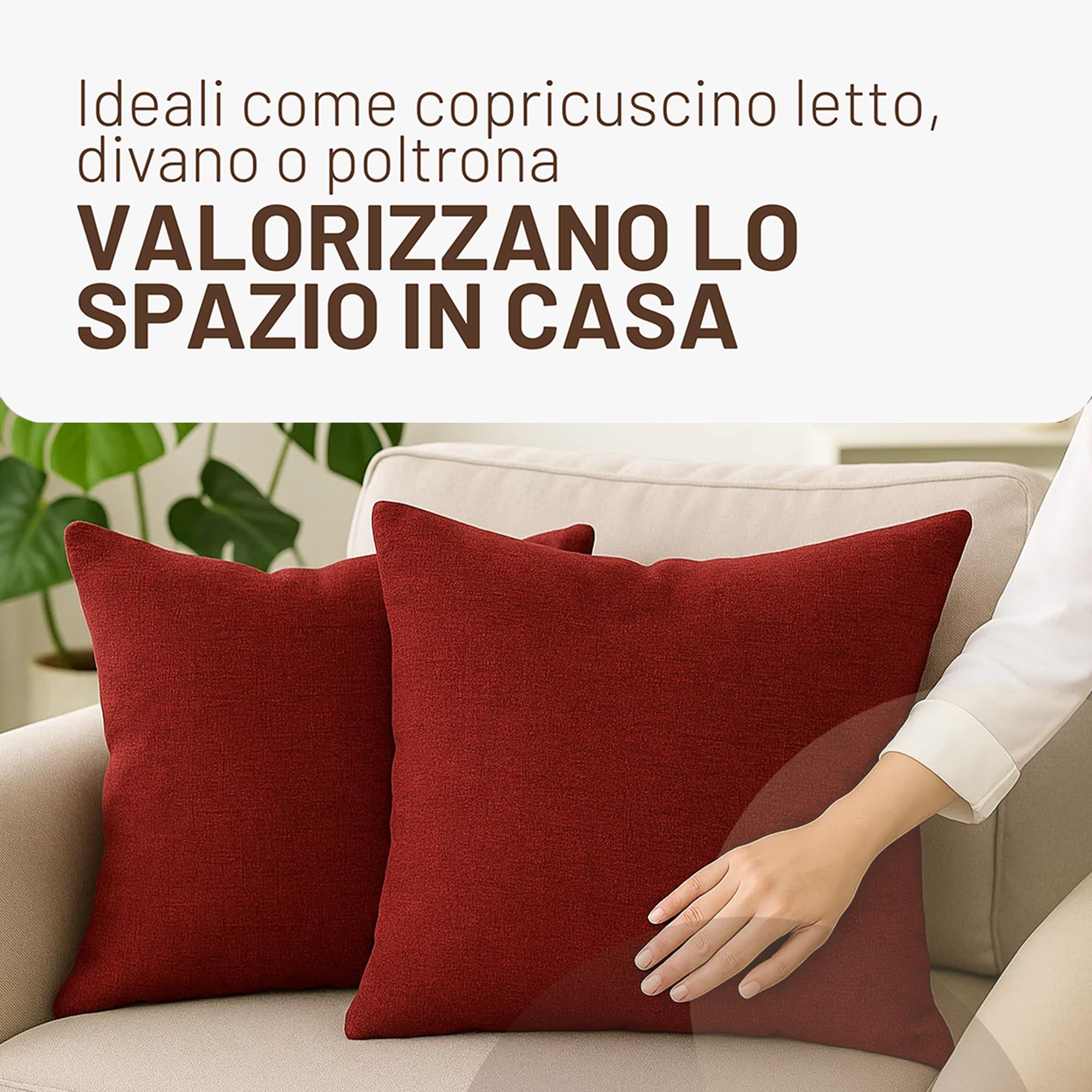 Federa Cuscino Rettangolare Cotone Lino 30x50 Cm - Motivo Scozzese Rosso E Nero Con Scritta Be Mine - San Valentino