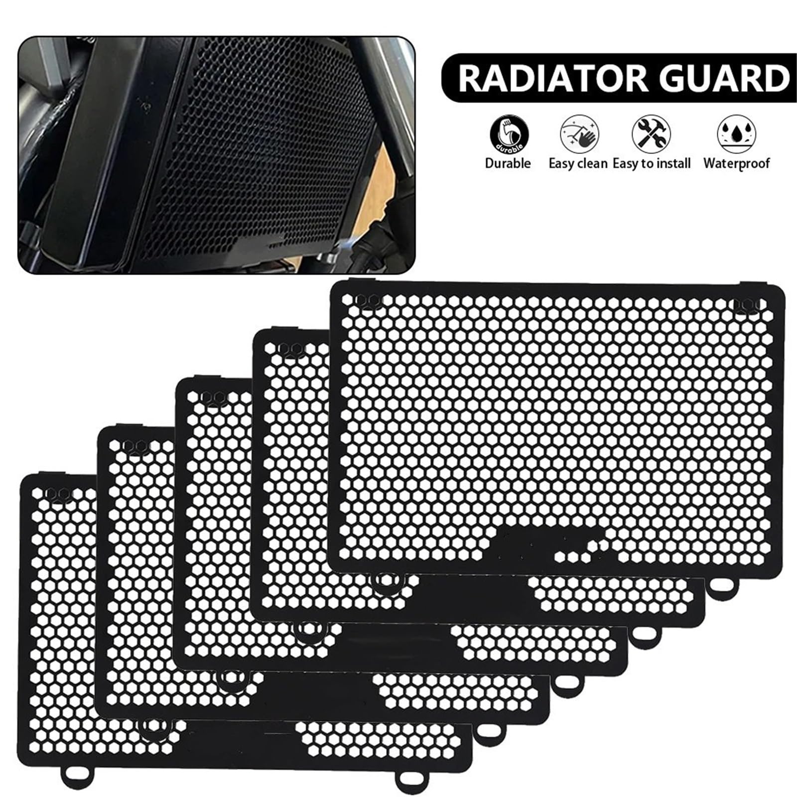 Oil Cooler Guard Chłodnica Protector Osłona Pasuje do CFMOTO 250NK 300NK 250CLX 2022 2023 2024 Osłona osłony chłodnicy, części ochronne(Black 250NK)