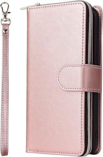 ZCDAYE Funda para Samsung Galaxy S23 FE 5G, gran espacio con tapa de piel sintética con bolsillo para ranuras para tarjetas, cierre magnético,