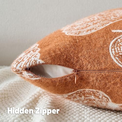 Miniatura 3 de FUTEI Juego de 2 fundas de almohada de calabazas de otoño de 18 x 18 pulgadas, funda de cojín de cachemira sintética suave para otoño, Acción de