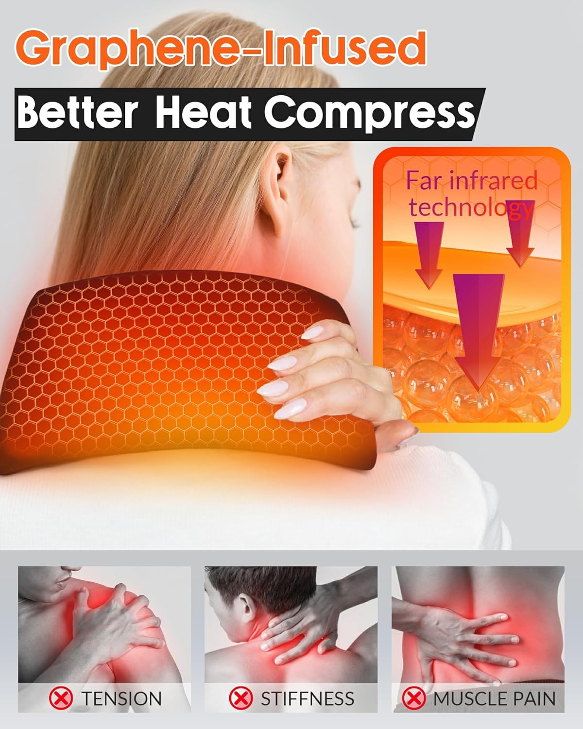 Genovega Women Men Heated Scarf with 6000mAh Battery,Portable Power Bank for Long Lasting Graphene Heating,Winter Warm Gifts