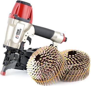 15 Gauge 1-1/4-Inch to 2-1/2-Inch Siding Nail Gun and 3600 Count 2" x .098 Coil Nails Set