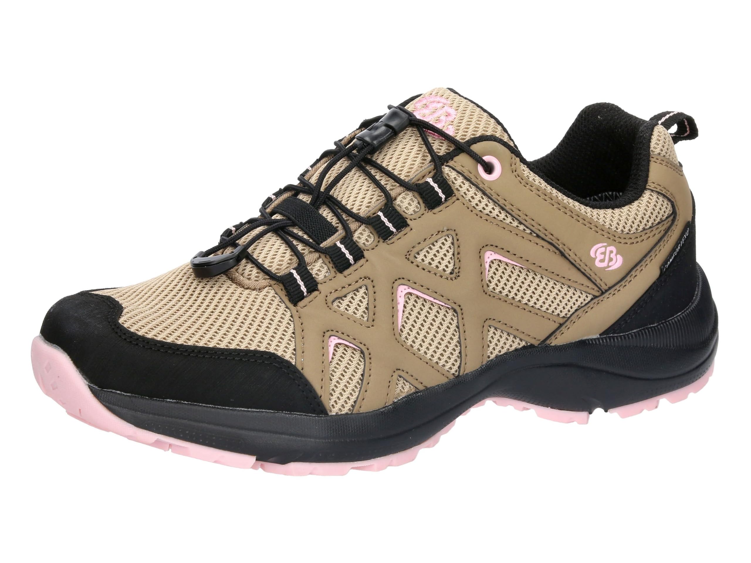 Brütting Unisex Tacna Walking Shoes, Beige Black Pink, 9 UK